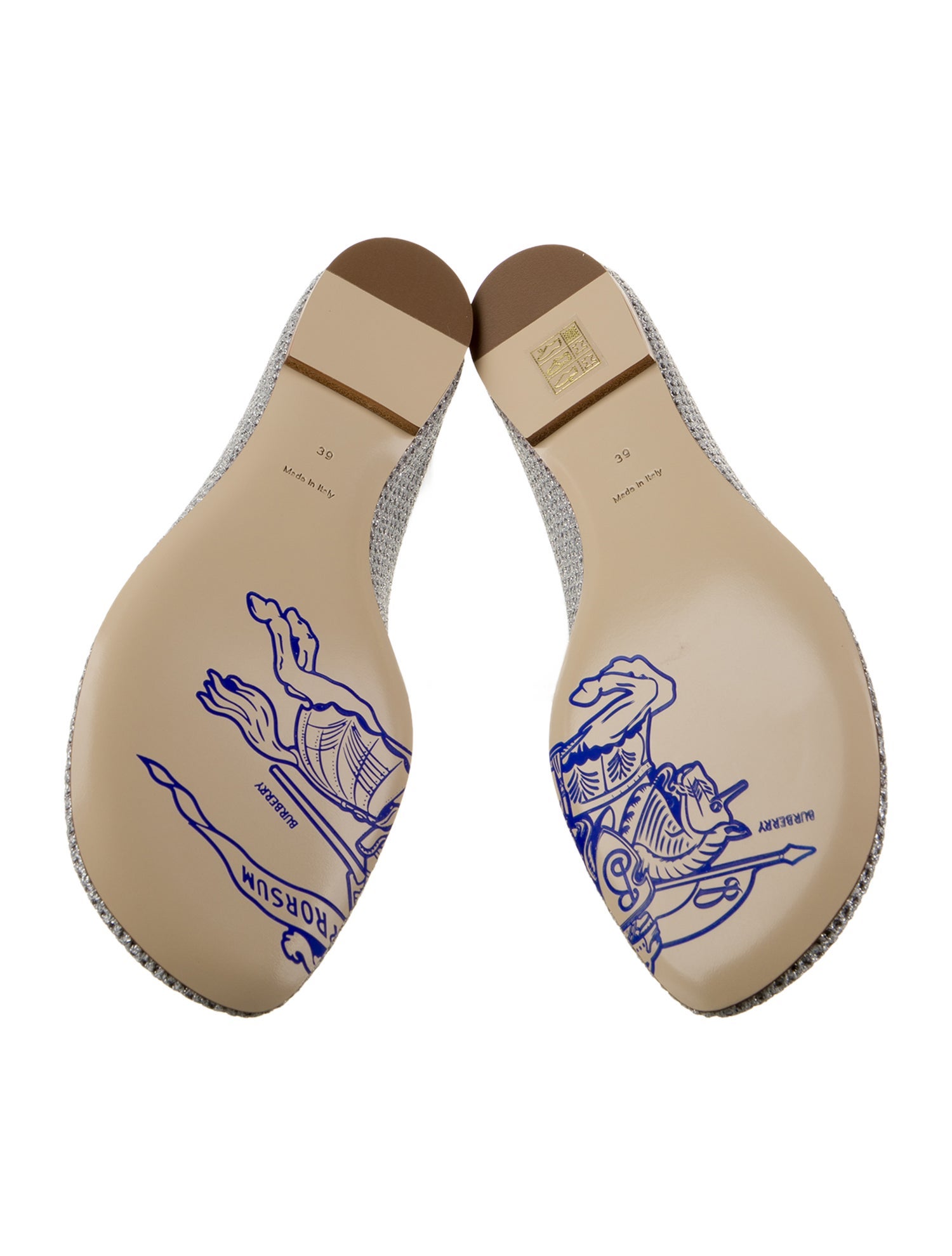 Burberry Mesh Embroidered Accent Flats